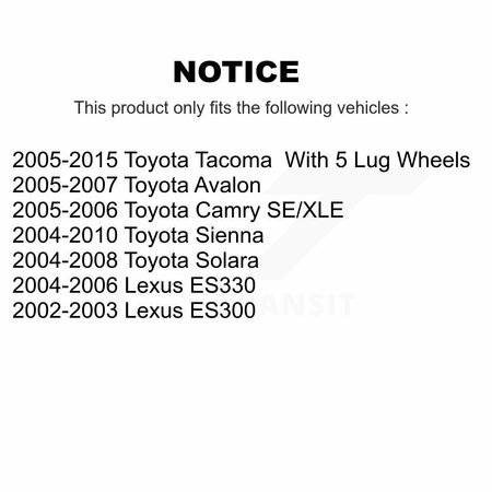 Cmx Front Ceramic Disc Brake Pads For Toyota Tacoma Sienna Camry Lexus Avalon Solara ES330 CMX-D906